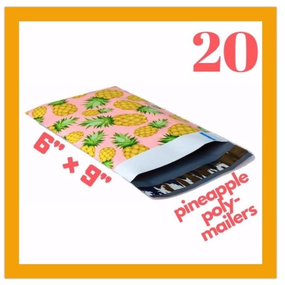 Other - (20) 6" x 9" Pineapple Designer Poly Mailer Bags